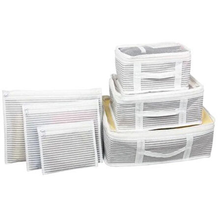 Bavul İçi Düzenleyici Valiz Organizer 6 lı Set - Çizgili