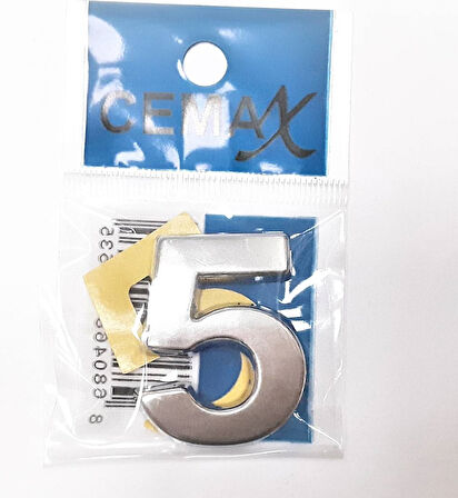 4 Cm Plastik Krom Kaplama Kapı Numarası - 5