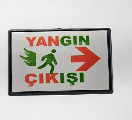 Büyük Boy Yangın Çıkışı Yönlendirme Tabelası 13 x 8 cm