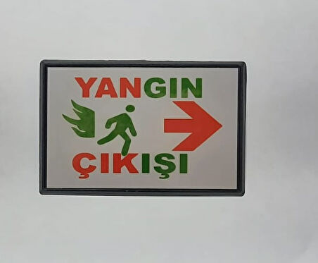 Büyük Boy Yangın Çıkışı Yönlendirme Tabelası 13 x 8 cm