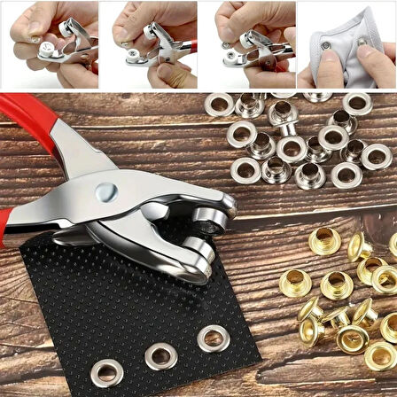 Metal 200 pcs Çıtçıt ve Pense Seti Makinesi Bebek Elbise Çıtçıt Montaj Seti