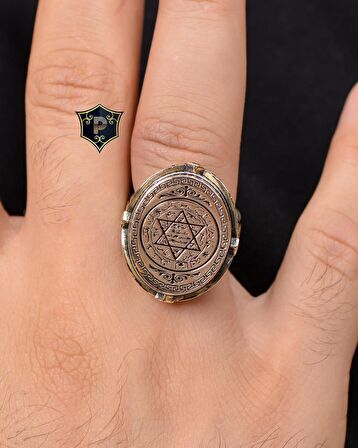 Hz. Süleyman Mührü 925 Ayar Gümüş Erkek Yüzüğü