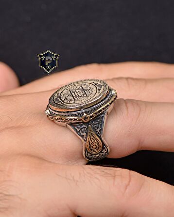 Hz. Süleyman Mührü 925 Ayar Gümüş Erkek Yüzüğü