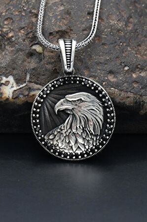 Kartal 925 Ayar Gümüş Kolye Zincir