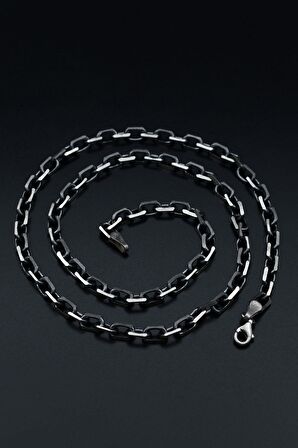 Gemici Zincir 925 Ayar Gümüş 5 MM Oksitlı