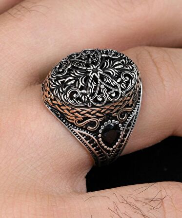 Örgü Tasarım 925 Ayar Gümüş Erkek Yüzüğü