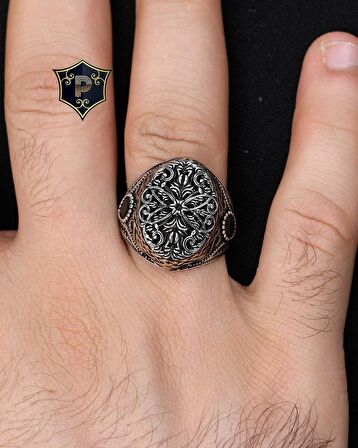 Örgü Tasarım 925 Ayar Gümüş Erkek Yüzüğü