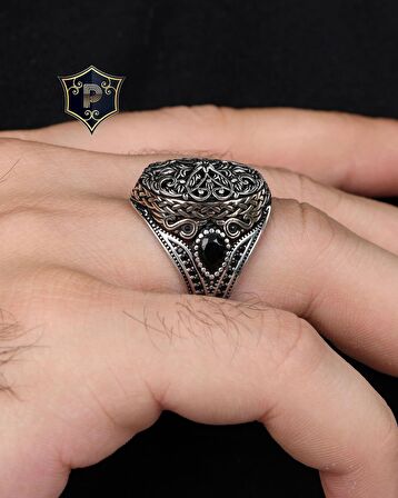 Örgü Tasarım 925 Ayar Gümüş Erkek Yüzüğü