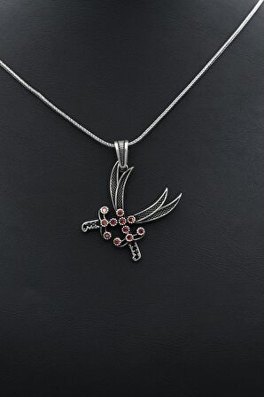 Hz. Ali Zülfikar Kılıcı Gümüş Kolye Zincir 925 Ayar