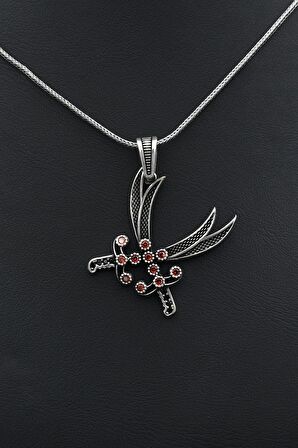 Hz. Ali Zülfikar Kılıcı Gümüş Kolye Zincir 925 Ayar