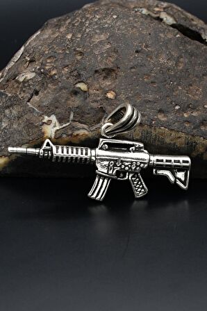 925 Ayar Gümüş Silah Modelı Kolye Ucu 