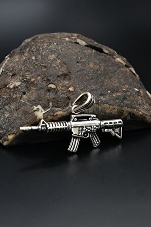 925 Ayar Gümüş Silah Modelı Kolye Ucu 