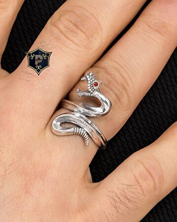 Yılan Figürlü 925 Ayar Gümüş yüzük
