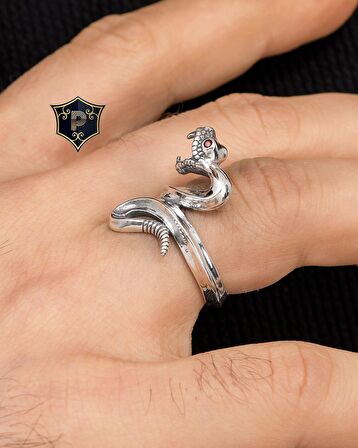 Yılan Figürlü 925 Ayar Gümüş yüzük