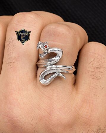 Yılan Figürlü 925 Ayar Gümüş yüzük