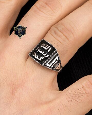 Mührü Şerif 925 Ayar Gümüş Erkek Yüzüğü