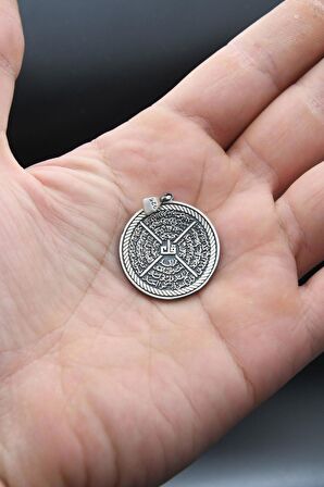 (Felag Ve İhlas Ve Nas Ve Kafirun) Sureleri 925 Ayar Gümüş Kolye Zincir 