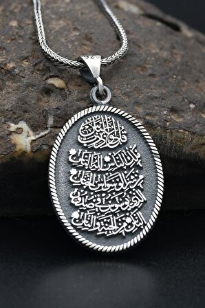 Nas Suresi 925 Ayar Gümüş Kolye Zincir 