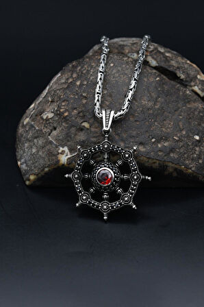 Gemi Dümeni Kral Zincirli 925 Ayar Gümüş Kolye 901094