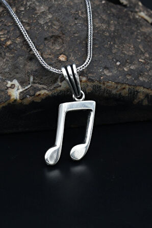 Nota Figürlü 925 Ayar Gümüş Erkek Kolye Zincir 901104