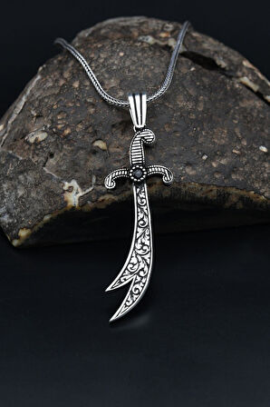 Hz. Ali Zülfikar Kılıcı Erkek Kolye Zincir 925 Ayar Gümüş 901118