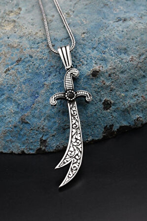 Hz. Ali Zülfikar Kılıcı Erkek Kolye Zincir 925 Ayar Gümüş 901118