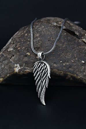 Kanat Motifli Kolye Zincir 925 Ayar Gümüş 901152