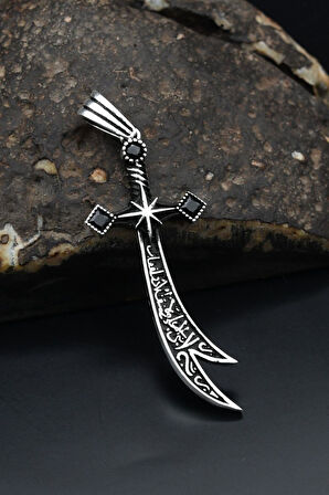 Kolye Ucu 925 Ayar Gümüş ( Zülfikar Kılıcı ) Hz. Ali 901198