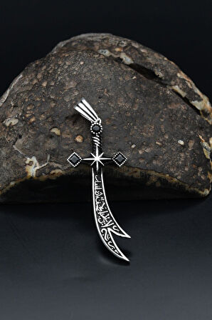 Kolye Ucu 925 Ayar Gümüş ( Zülfikar Kılıcı ) Hz. Ali 901198