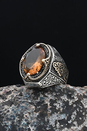 925 Ayar Gümüş Erkek Yüzüğü Zultanit Taşlı 901239