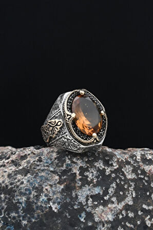 925 Ayar Gümüş Erkek Yüzüğü Zultanit Taşlı 901239