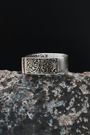 Ayetel Kürsi Yazılı 925 Ayar Gümüş Erkek Yüzüğü 901530