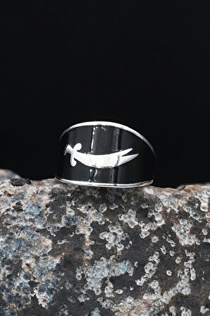 Zülfikar Hz. Ali'nin Kılıcı Mineli 925 Ayar Gümüş Erkek Yüzüğü 901628