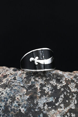 Zülfikar Hz. Ali'nin Kılıcı Mineli 925 Ayar Gümüş Erkek Yüzüğü 901628