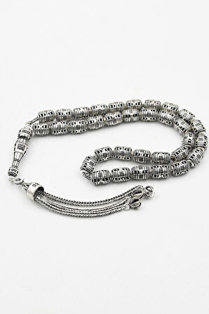 Erkek 925 Ayar Gümüş Tesbih Orta Boy -25 Gr- 901698