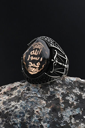 Mührü Şerif Terazi Figürlü 925 Ayar Gümüş Erkek Yüzüğü 901744