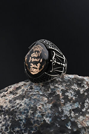 Mührü Şerif Terazi Figürlü 925 Ayar Gümüş Erkek Yüzüğü 901744