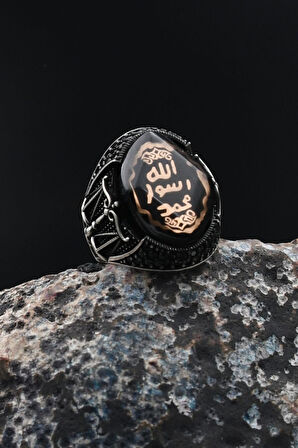 Mührü Şerif Terazi Figürlü 925 Ayar Gümüş Erkek Yüzüğü 901744