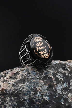 Mührü Şerif Terazi Figürlü 925 Ayar Gümüş Erkek Yüzüğü 901744