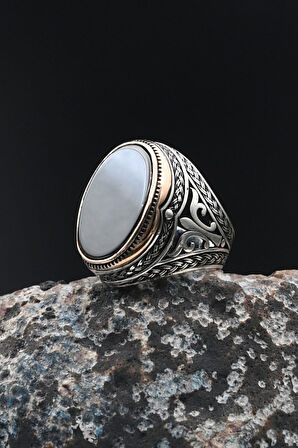 Oniks Taşlı 925 Ayar Gümüş Erkek Yüzüğü 901782