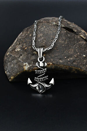 Çapa Modelı 925 Ayar Gümüş Kolye Kral Zincir 2Mm 901856