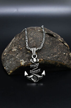 Çapa Modelı 925 Ayar Gümüş Kolye Kral Zincir 2Mm 901856