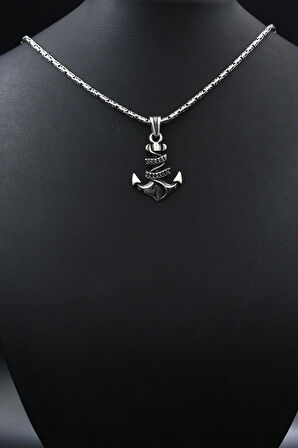 Çapa Modelı 925 Ayar Gümüş Kolye Kral Zincir 2Mm 901856