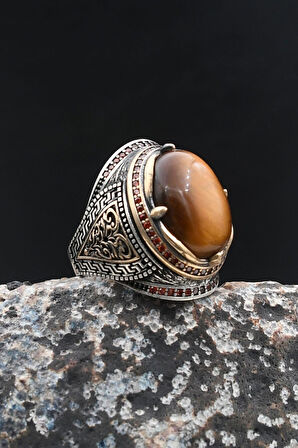 Kaplangözü Taşlı 925 Ayar Gümüş Yüzük Zirkon Taş Süslemeli 902022