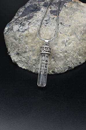 Muska Cevşen Zemzem Sulu Ayetel Kürsi Yazılı 925 Ayar Gümüş Kolye Zincir 902136