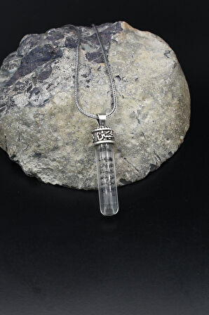 Muska Cevşen Zemzem Sulu Ayetel Kürsi Yazılı 925 Ayar Gümüş Kolye Zincir 902136