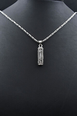 Cevşen Hz. Ali Zülfikar Kılıcı 925 Ayar Gümüş Kolye Kral Zincir 2Mm 902178