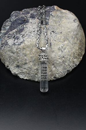 Ayetel Kürsi Yazılı Cevşen 925 Ayar Gümüş Kolye Kral Zincir 2Mm 902179