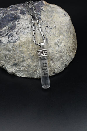 Ayetel Kürsi Yazılı Cevşen 925 Ayar Gümüş Kolye Kral Zincir 2Mm 902179