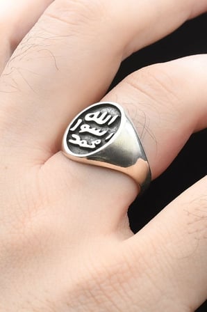 Mührü Şerif Sade Kasa 925 Ayar Gümüş Erkek Yüzüğü 902343